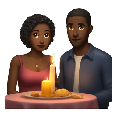 Hyper Realistic Romantic candlelit date sticker