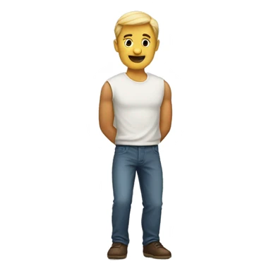 a man with a knee instead of an arm sticker