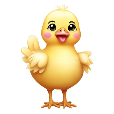 Baby chicken with pink bow sticker