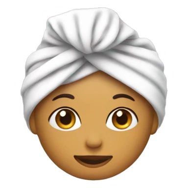emoji Coquette with a towel in her head sticker