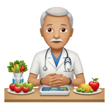 puedes crear una imagen de un abuelo de 63 años con una enfermedad cardiovascular?? pero puedes poner donde creas adecuado ya sea al rededor o donde se vea vbien habitos saludables como buena alimentacion signos vitales.. sticker