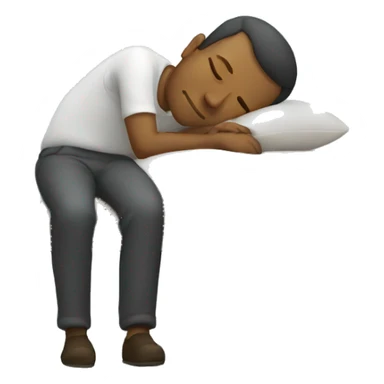  White Man asleep sitting up sticker