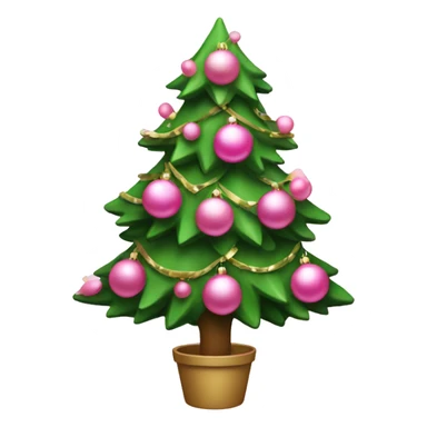 Christmas tree with pink dekorations  sticker