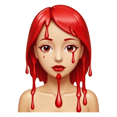 Woman dripping hot wax onto her own skin, controlled pain, ceremonial atmosphere sticker