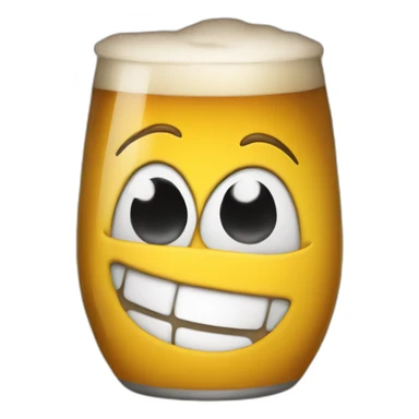 Emoji tomando cerveza  sticker