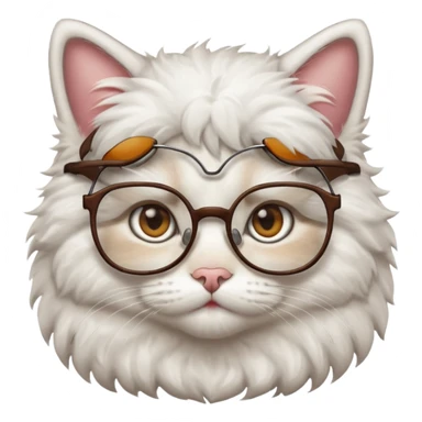  cat with glasses büst sticker