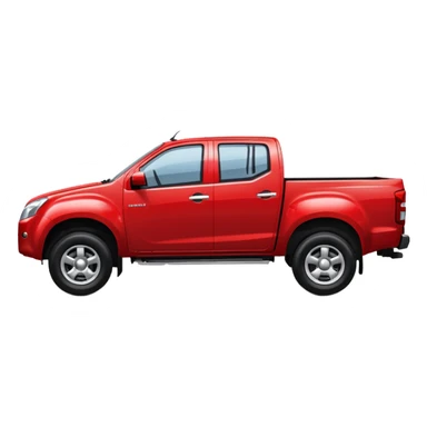 red isuzu d-max pickup truck driving  sticker