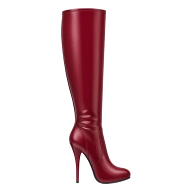 burgundy red latex knee high heel boots sticker