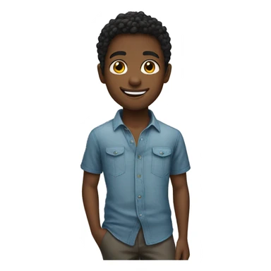smiling black boy in shirt sticker