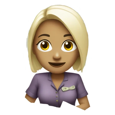 HR girl with money and benefit sticker