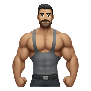hombre fuerte musculado sticker
