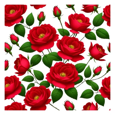 a thousand and one bouquet of red wild roses. Aesthetic, chic  sticker