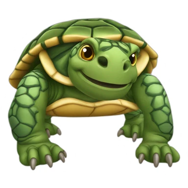 Tortue sur un tigre sticker