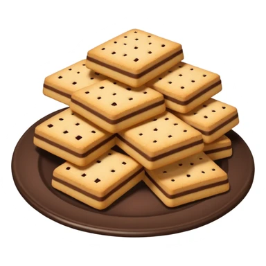 A plate of shortbread biscuits full-chocolate sticker