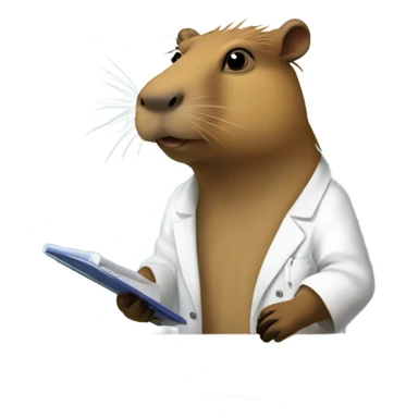 Capybara researcher 3.4 turn sticker