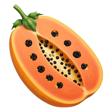 A beautiful papaya fruit is peeled and has black spots.It should be very ripe. sticker