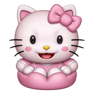 Hello Kitty laughing very hard 😂 sticker