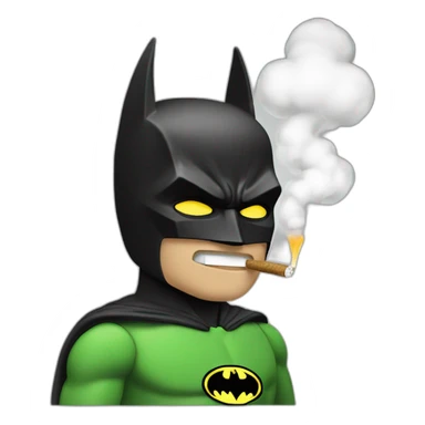 batman smokin weed sticker