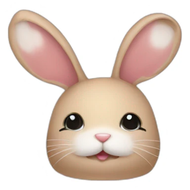 Newborn bunny hat sticker