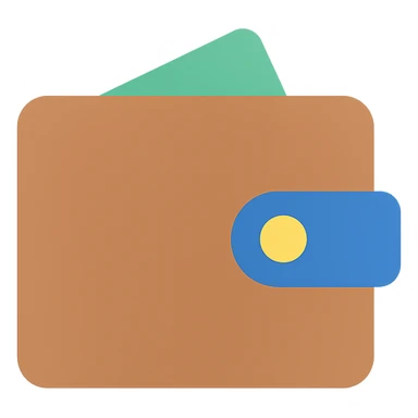 wallet icon, color accent, professional look sticker
