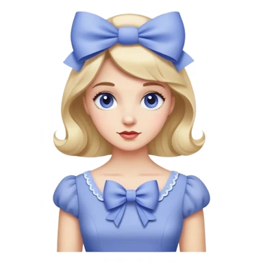 periwinkle Vintage bow dress sticker