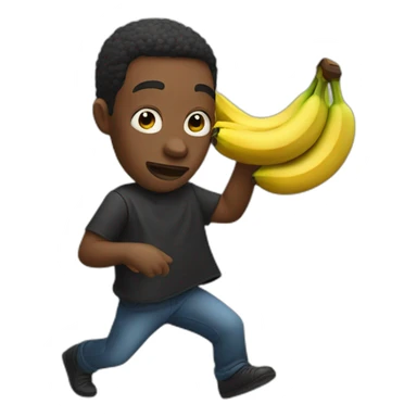 crazy black person stealing bananas sticker