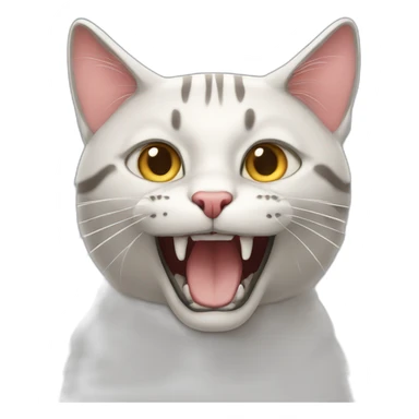 Um gato com uma cobra  sticker