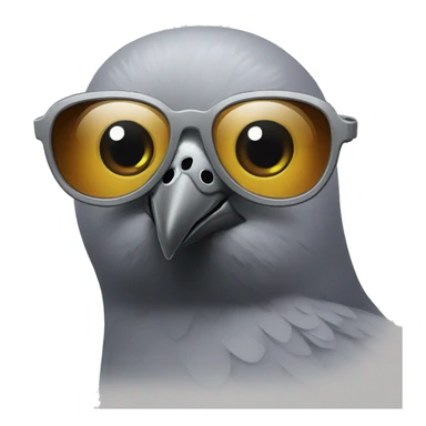 Un pigeon avec des lunettes cool sticker