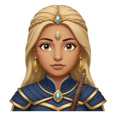 ESO female breton warrior with lashes and earrings sticker