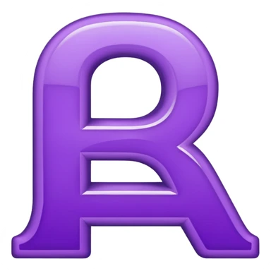 purple capital letter A alphabet sticker