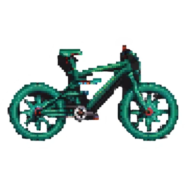 Mountain bike with tires sticker