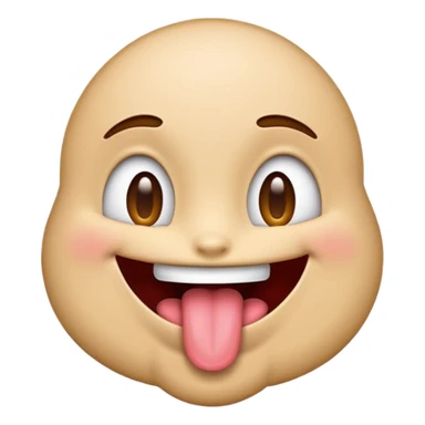 Emoji with the tongue out and face turning back and forth sticker