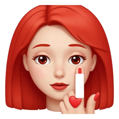 blushing with fingers sticker