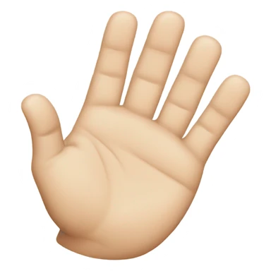 Hand holding up a four sticker