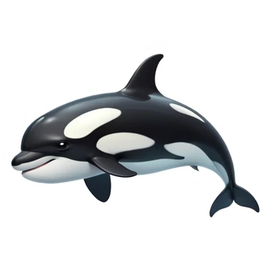 Cinematic Noble orca Portrait Emoji, Poised and majestic, with a sleek, streamlined black-and-white body, piercing intelligent eyes, and a powerful, commanding presence, Simplified yet sharp and sophisticated features, highly detailed, glowing with a soft oceanic radiance, high shine, intelligent and formidable, stylized with an air of deep-sea dominance, focused and alert, soft glowing outline, capturing the essence of an apex predator that appears ready to surge out of the waves with effortless authority! sticker