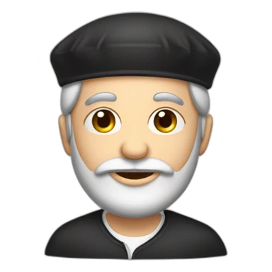 Jewish man with a kippah sticker