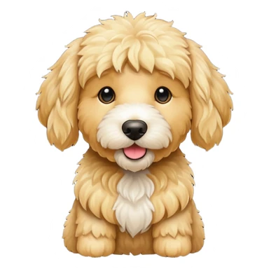 Golden doodle blonde dog sticker