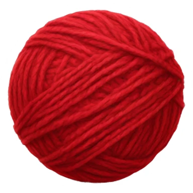 Red colour ball of wool sticker