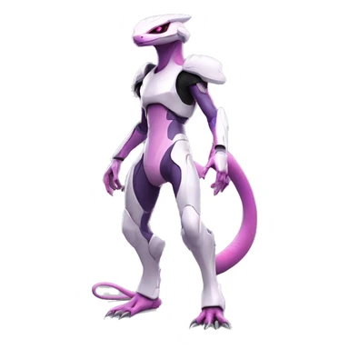 White Anthro-Lizard-Reptile-Raptor-Alien-Genesect-Mewtwo-Fakémon, with pink eyes, with a futuristic visor-helmet, wearing a techwear-suit, Full Body sticker