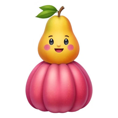 eine birne in einem pinken kleid soll aussehen wie eine reiche frau aber als birne die frau soll eine birne sein die frucht  sticker