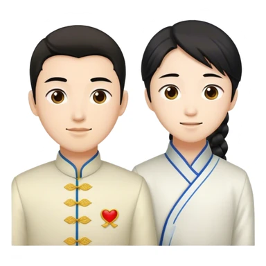The relationship between lan zhan and Wei ying Chinese TV series the untamed and is a gay couple sticker