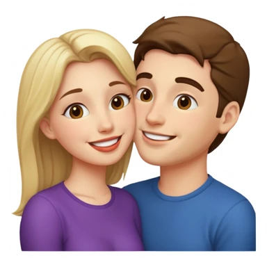 Lip kiss gf bf sticker