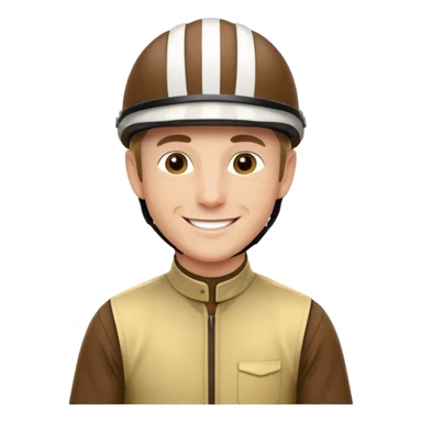 horse jockey male face happy sticker