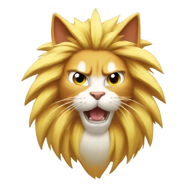 Cat using super saiyan 4 sticker