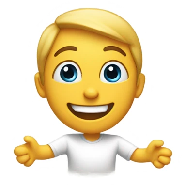 Happy face flipping of a person sticker