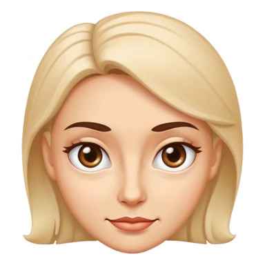 arrogant female face with eye bags and a smirk sticker