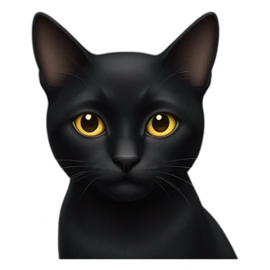 black cat with gold eyes sticker