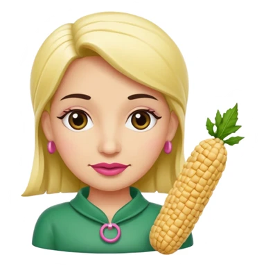 Un tamal femenino animado/caricaturado con moño, muy enferma con un termómetro en la boca. sticker