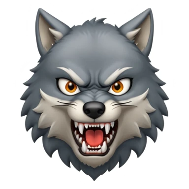 Tráeme una imagen de un lobo enojado sticker