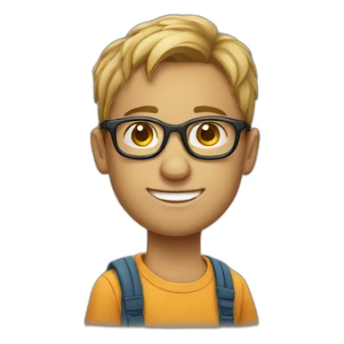 Garçon avec des lunettes de soleil sticker